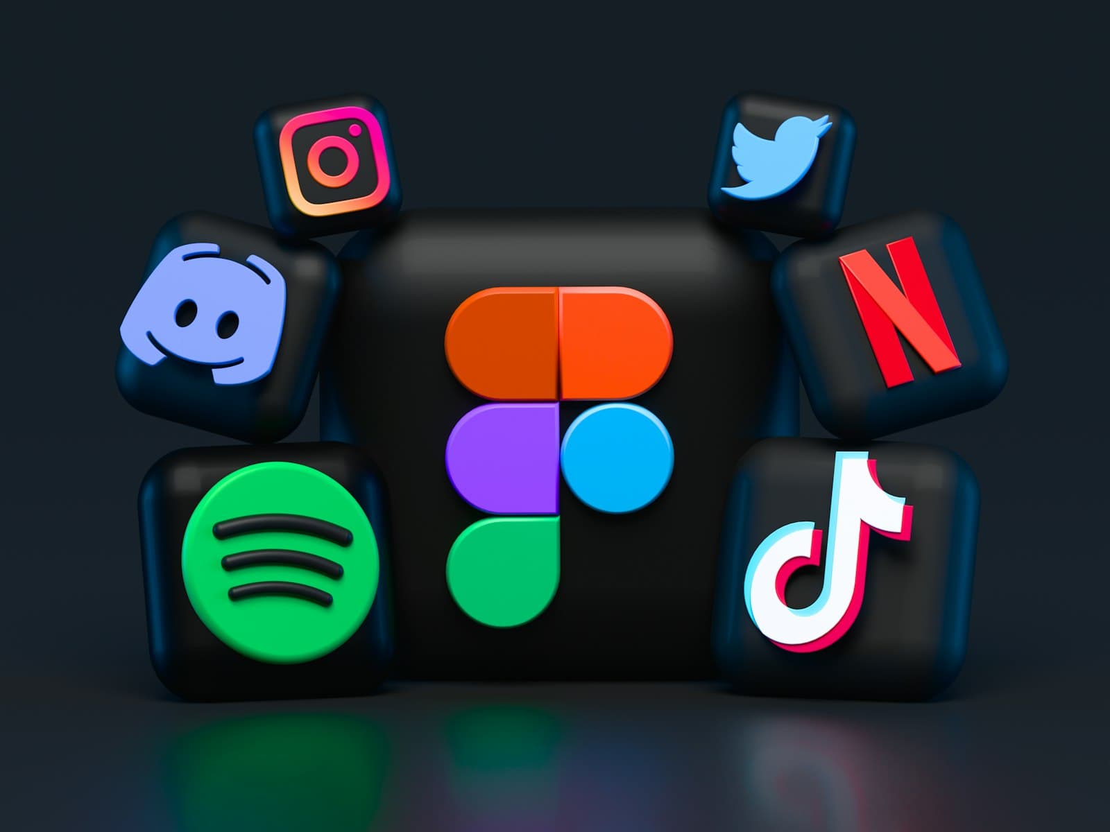 Social media app icons on a phone screen